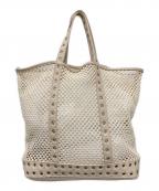 vanessabrunoヴァネッサブリューノ）の古着「メッシュレザーパンチングトートバッグ」｜ベージュ