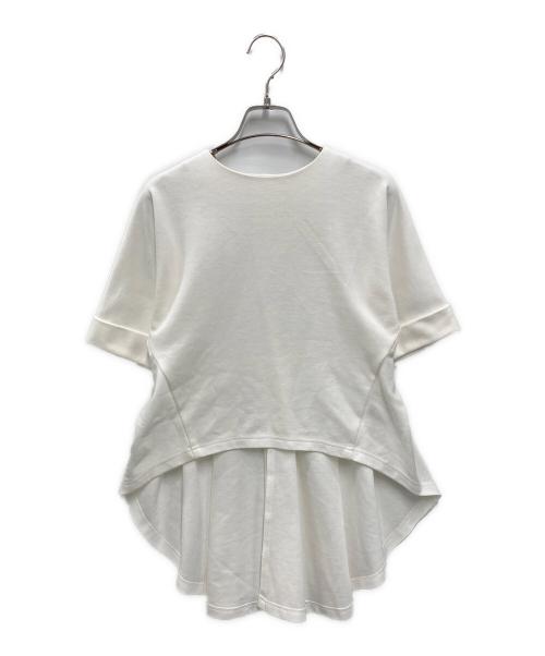 cygne（シーニュ）cygne (シーニュ) エンビトップス Mathieu ホワイト サイズ:FREEの古着・服飾アイテム