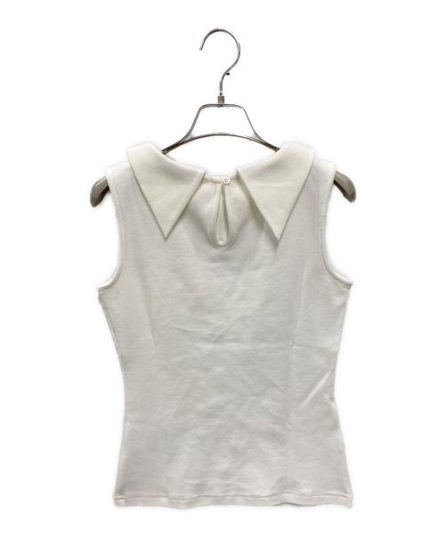 SHUSHU/TONG（シュシュトング）SHUSHU/TONG (シュシュトング) ノースリーブカットソー ホワイト サイズ:6の古着・服飾アイテム