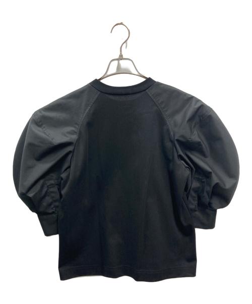 sacai（サカイ）sacai (サカイ) Poplin x Jersey T-Shirt ブラック サイズ:1の古着・服飾アイテム