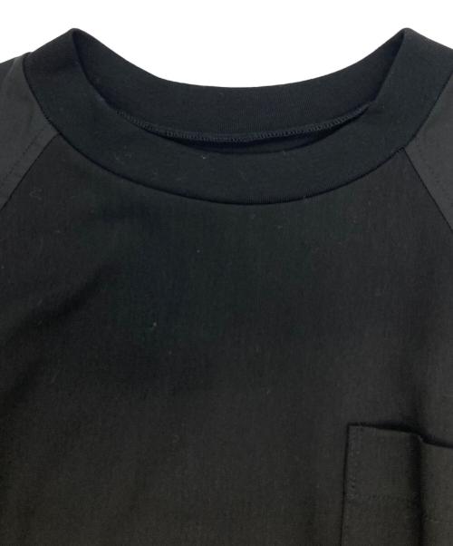 sacai（サカイ）sacai (サカイ) Poplin x Jersey T-Shirt ブラック サイズ:1の古着・服飾アイテム