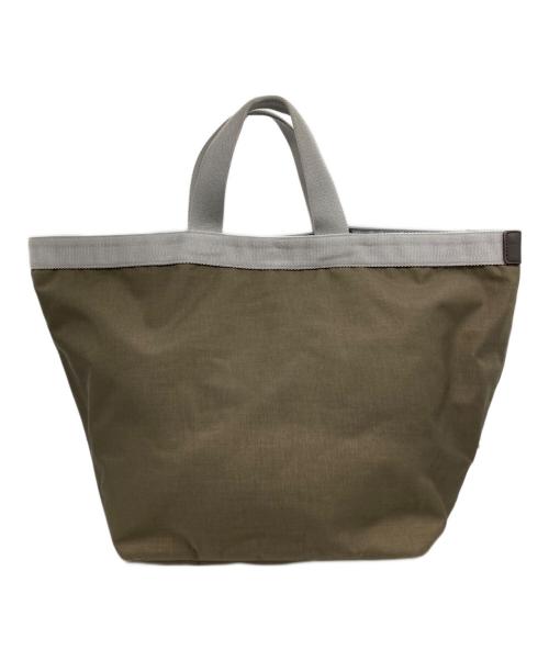 Herve Chapelier（エルベシャプリエ）Herve Chapelier (エルベシャプリエ) 725Cコーデュラ舟形トートバッグ トープ ×シルバーの古着・服飾アイテム