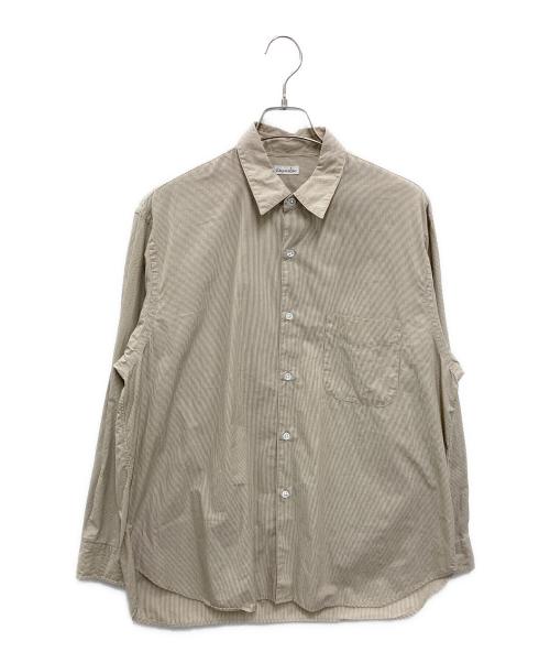 STEVEN ALAN（スティーブンアラン）STEVEN ALAN (スティーブンアラン) ストライプレギュラーカラーシャツ ブラウン×ベージュ サイズ:Sの古着・服飾アイテム