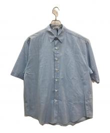AURALEE（オーラリー）の古着「HARD TWIST FINX ORGANDY HALF SLEEVED SHIRT」｜ブルー