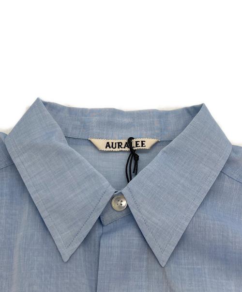 AURALEE（オーラリー）AURALEE (オーラリー) HARD TWIST FINX ORGANDY HALF SLEEVED SHIRT ブルー サイズ:4の古着・服飾アイテム