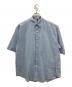 AURALEE（オーラリー）の古着「HARD TWIST FINX ORGANDY HALF SLEEVED SHIRT」｜ブルー