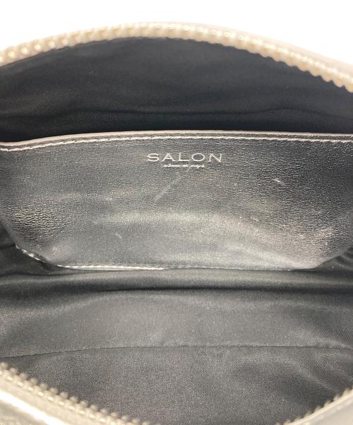 SALON adam et rope'（サロンアダムエロペ）SALON adam et rope' (サロンアダムエロペ) レザーボックスショルダーバッグ シルバーの古着・服飾アイテム