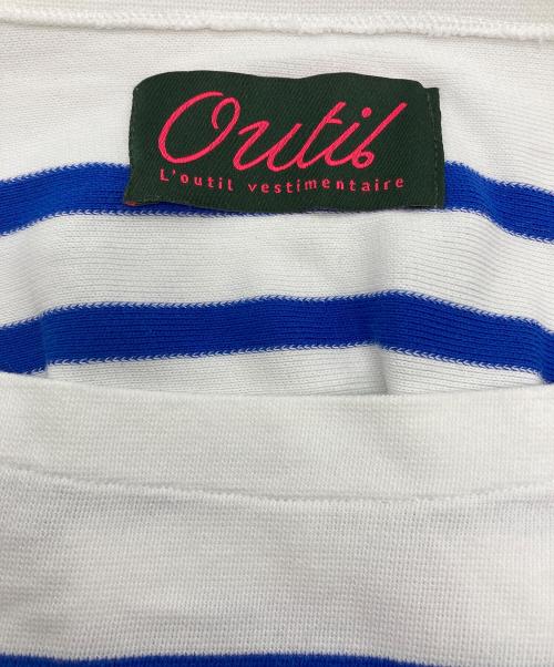 OUTIL（ウティ）OUTIL (ウティ) TRICOT AAST バスクシャツ ホワイト×ブルー サイズ:3の古着・服飾アイテム