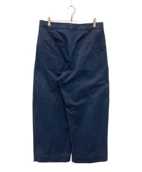 STUDIO NICHOLSON（スタジオ ニコルソン）STUDIO NICHOLSON (スタジオ ニコルソン) SORTE PEACHED COTTON TWILL VOLUME PLEAT PANTS ネイビー サイズ:XLの古着・服飾アイテム