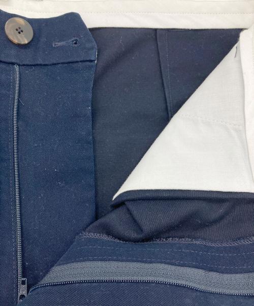 STUDIO NICHOLSON（スタジオ ニコルソン）STUDIO NICHOLSON (スタジオ ニコルソン) SORTE PEACHED COTTON TWILL VOLUME PLEAT PANTS ネイビー サイズ:XLの古着・服飾アイテム