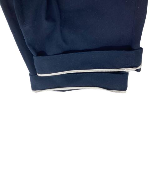 STUDIO NICHOLSON（スタジオ ニコルソン）STUDIO NICHOLSON (スタジオ ニコルソン) SORTE PEACHED COTTON TWILL VOLUME PLEAT PANTS ネイビー サイズ:XLの古着・服飾アイテム