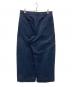 STUDIO NICHOLSON (スタジオ ニコルソン) SORTE PEACHED COTTON TWILL VOLUME PLEAT PANTS ネイビー サイズ:XL：18000円