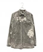 FRANK LEDERフランクリーダー）の古着「ブリーチ加工シャツ」｜グレー