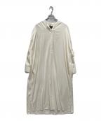 CHAOSカオス）の古着「トリムサテンシャツワンピース」｜ホワイト