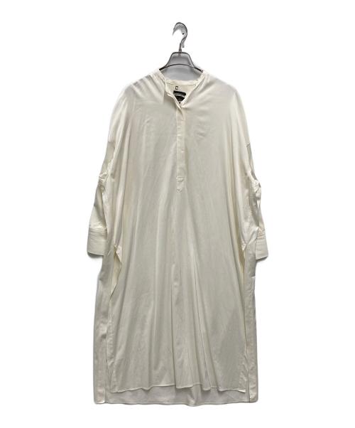 CHAOS（カオス）Chaos (カオス) トリムサテンシャツワンピース ホワイト サイズ:SIZE FREEの古着・服飾アイテム