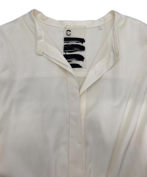 CHAOS（カオス）Chaos (カオス) トリムサテンシャツワンピース ホワイト サイズ:SIZE FREEの古着・服飾アイテム