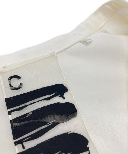 CHAOS（カオス）Chaos (カオス) トリムサテンシャツワンピース ホワイト サイズ:SIZE FREEの古着・服飾アイテム