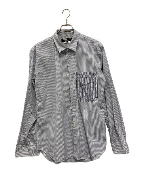COMME des GARCONS HOMME DEUX（コムデギャルソン オム ドゥ）COMME des GARCONS HOMME DEUX (コムデギャルソン オム ドゥ) 長袖ストライプシャツ ホワイト×ネイビー サイズ:Lの古着・服飾アイテム