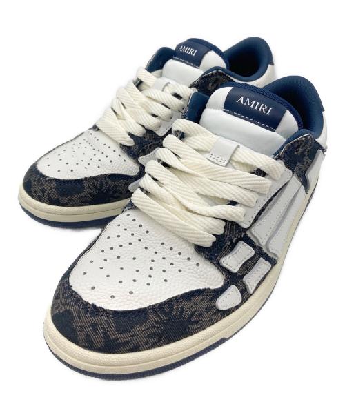 AMIRI（アミリ）AMIRI (アミリ) MA Quad Skel Top ローカットスニーカー ホワイト×ネイビー サイズ:27cmの古着・服飾アイテム