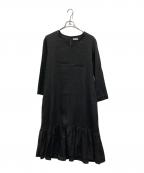 fog linen workフォグリネンワーク）の古着「リネンワンピース」｜ブラック