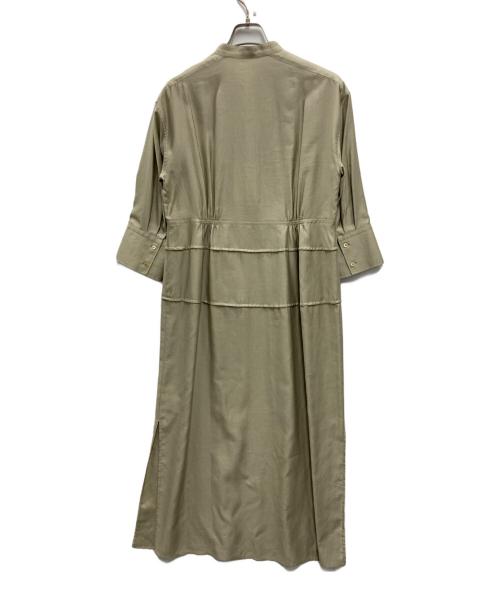MACPHEE（マカフィー）MACPHEE (マカフィー) スーパーライトモールスキン ピンタックワンピース ベージュ サイズ:36の古着・服飾アイテム