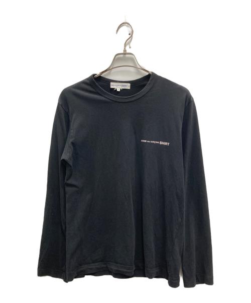 COMME des GARCONS SHIRT（コムデギャルソンシャツ）COMME des GARCONS SHIRT (コムデギャルソンシャツ) ロゴプリントカットソー ブラック サイズ:Mの古着・服飾アイテム