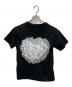 OBLI（オブリ）の古着「ハートチュールTシャツ」｜ブラック
