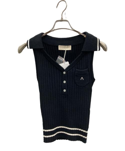 AND MARY（アンドマリー）AND MARY (アンドマリー) Ami line tops ブラック サイズ:F 未使用品の古着・服飾アイテム