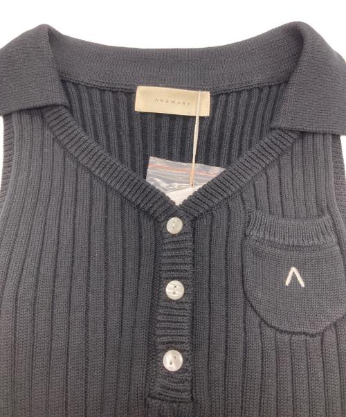 AND MARY（アンドマリー）AND MARY (アンドマリー) Ami line tops ブラック サイズ:F 未使用品の古着・服飾アイテム