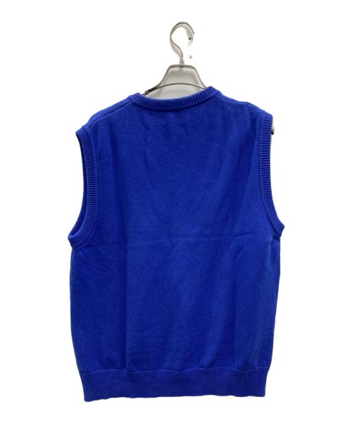 stussy（ステューシー）stussy (ステューシー) SMOOTH STOCK KNIT VEST ブルー サイズ:Mの古着・服飾アイテム
