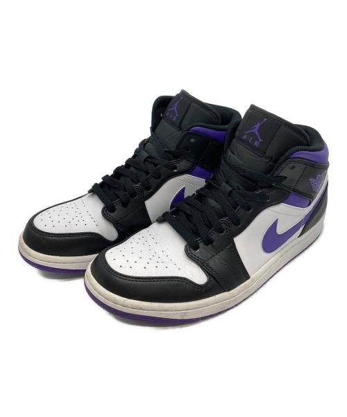 NIKE（ナイキ）NIKE (ナイキ) AIR JORDAN 1 MID パープル×ホワイト サイズ:27cmの古着・服飾アイテム