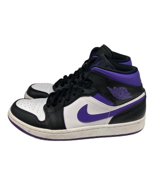 NIKE（ナイキ）NIKE (ナイキ) AIR JORDAN 1 MID パープル×ホワイト サイズ:27cmの古着・服飾アイテム