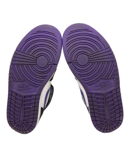 NIKE（ナイキ）NIKE (ナイキ) AIR JORDAN 1 MID パープル×ホワイト サイズ:27cmの古着・服飾アイテム