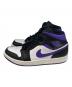 NIKE (ナイキ) AIR JORDAN 1 MID パープル×ホワイト サイズ:27cm：8000円