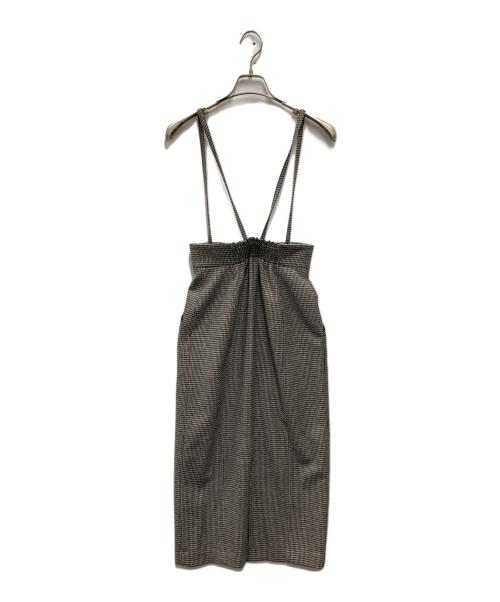 allureville（アルアバイル）allureville (アルアバイル) ガンクラブチェックジップスカート ホワイト×ブラック サイズ:1の古着・服飾アイテム