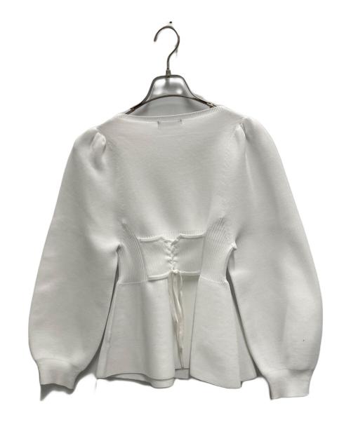 allureville（アルアバイル）allureville (アルアバイル) バックレースアッププルオーバー ホワイト サイズ:2の古着・服飾アイテム