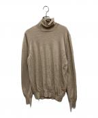 GRAN SASSOグランサッソ）の古着「12Gタートルネックニット」｜ベージュ