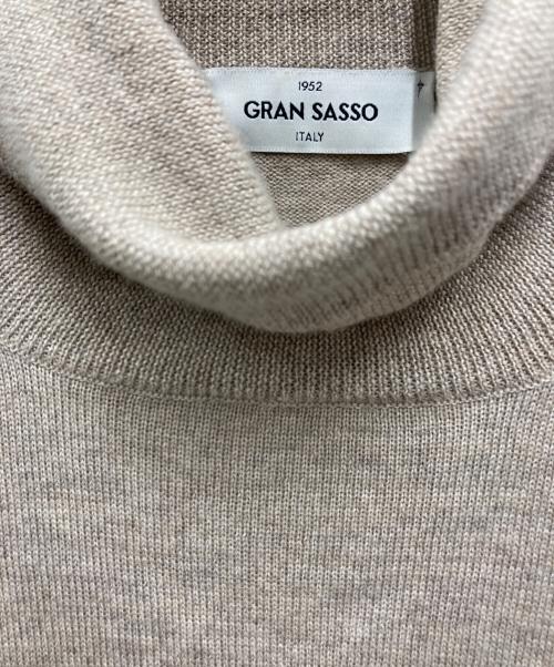 GRAN SASSO（グランサッソ）GRAN SASSO (グランサッソ) 12Gタートルネックニット ベージュ サイズ:52の古着・服飾アイテム