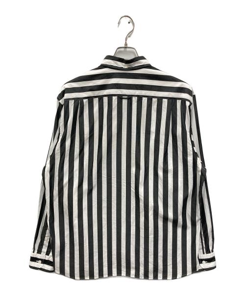 uniform experiment（ユニフォームエクスペリメント）uniform experiment (ユニフォームエクスペリメント) BOLD STRIPE B.D SHIRT ホワイト×ブラック サイズ:34の古着・服飾アイテム