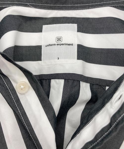 uniform experiment（ユニフォームエクスペリメント）uniform experiment (ユニフォームエクスペリメント) BOLD STRIPE B.D SHIRT ホワイト×ブラック サイズ:34の古着・服飾アイテム