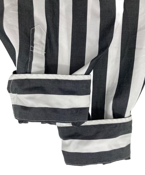 uniform experiment（ユニフォームエクスペリメント）uniform experiment (ユニフォームエクスペリメント) BOLD STRIPE B.D SHIRT ホワイト×ブラック サイズ:34の古着・服飾アイテム