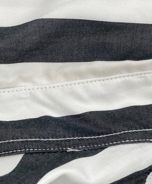 uniform experiment（ユニフォームエクスペリメント）uniform experiment (ユニフォームエクスペリメント) BOLD STRIPE B.D SHIRT ホワイト×ブラック サイズ:34の古着・服飾アイテム