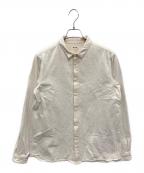 MITTANミッタン）の古着「裏絹紬表綿高密度シャツ」｜ホワイト