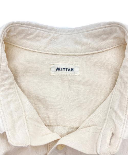 MITTAN（ミッタン）MITTAN (ミッタン) 裏絹紬表綿高密度シャツ ホワイト サイズ:3の古着・服飾アイテム