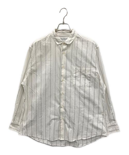 EEL Products（イール プロダクツ）EEL Products (イール プロダクツ) ストライプコンカラシャツ ホワイト サイズ:Sの古着・服飾アイテム