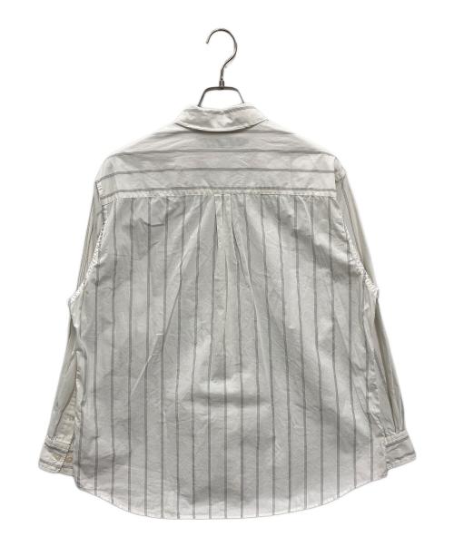 EEL Products（イール プロダクツ）EEL Products (イール プロダクツ) ストライプコンカラシャツ ホワイト サイズ:Sの古着・服飾アイテム