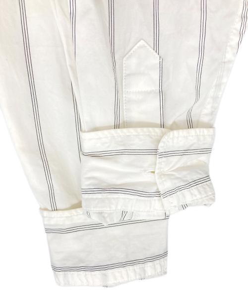 EEL Products（イール プロダクツ）EEL Products (イール プロダクツ) ストライプコンカラシャツ ホワイト サイズ:Sの古着・服飾アイテム