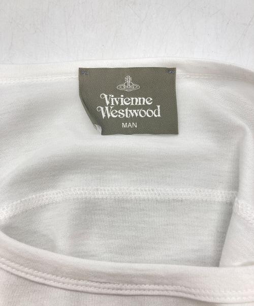 Vivienne Westwood man（ヴィヴィアン ウェストウッド マン）Vivienne Westwood man (ヴィヴィアン ウェストウッド マン) 有刺鉄線オーブ半袖カットソー ホワイト サイズ:FREEの古着・服飾アイテム
