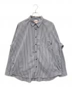 DANTONダントン）の古着「ギンガムチェックシャツ」｜ホワイト×ブラウン