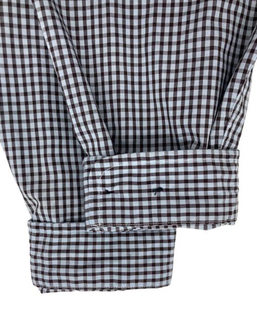 DANTON（ダントン）DANTON (ダントン) ギンガムチェックシャツ ホワイト×ブラウン サイズ:44の古着・服飾アイテム